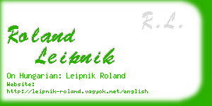 roland leipnik business card